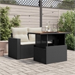 vidaXL Acacia Wood Garden Table in Black