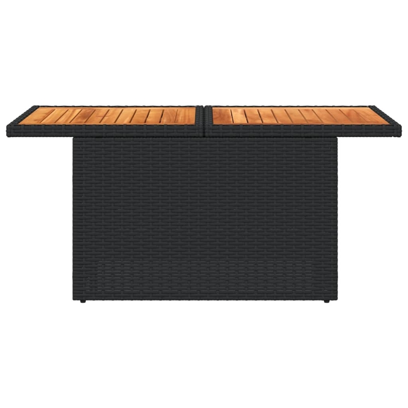 vidaXL Acacia Wood Garden Table in Black