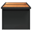 vidaXL Acacia Wood Garden Table in Black