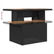 vidaXL Acacia Wood Garden Table in Black