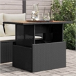 vidaXL Acacia Wood Garden Table in Black