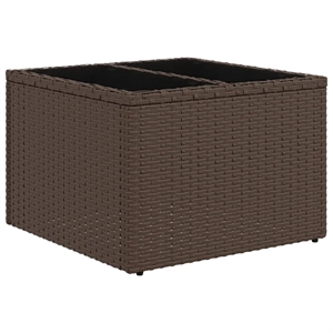 vidaXL PE rattan Garden Table in Brown