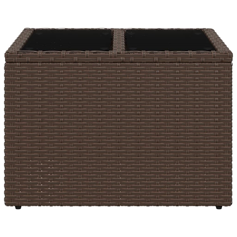 vidaXL PE rattan Garden Table in Brown