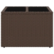 vidaXL PE rattan Garden Table in Brown