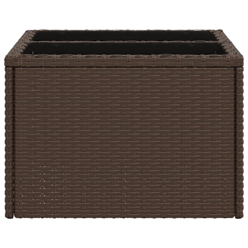 vidaXL PE rattan Garden Table in Brown
