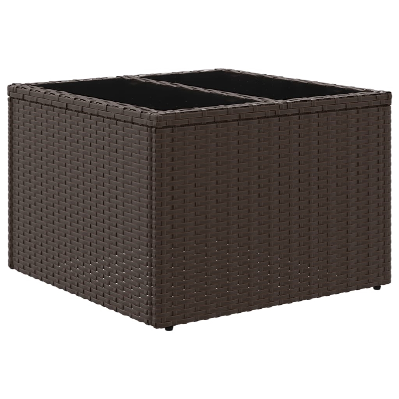 vidaXL PE rattan Garden Table in Brown