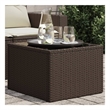 vidaXL PE rattan Garden Table in Brown