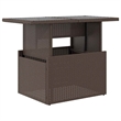 vidaXL PE rattan Garden Table in Brown