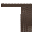vidaXL PE rattan Garden Table in Brown