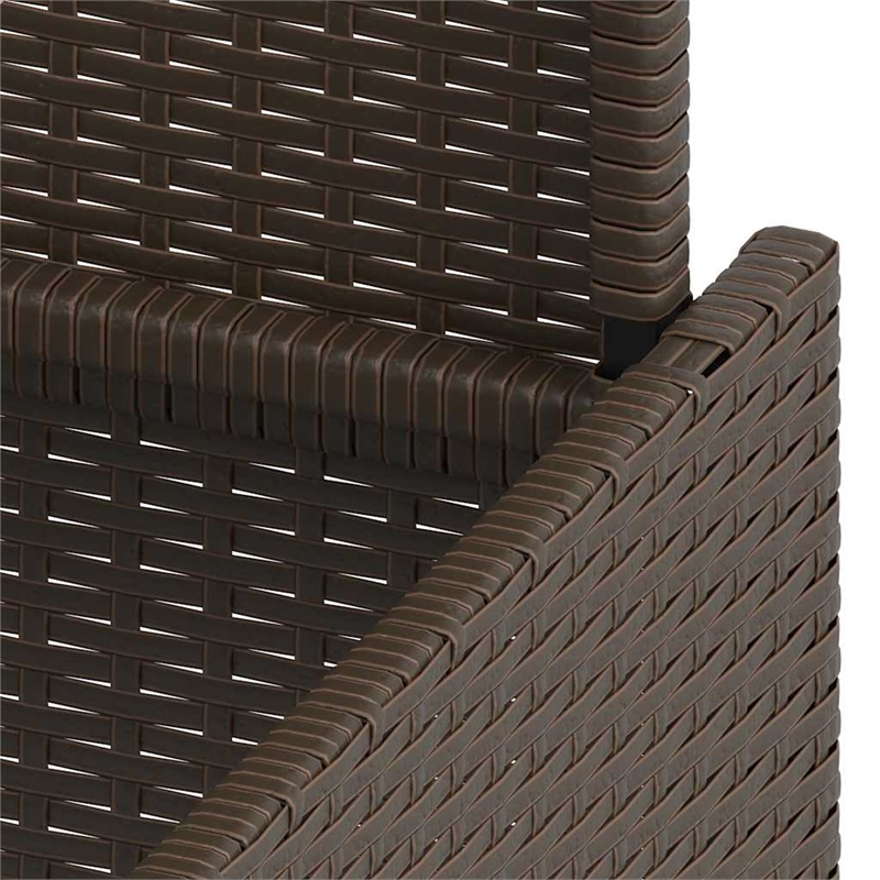 vidaXL PE rattan Garden Table in Brown