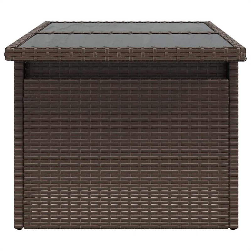 vidaXL PE rattan Garden Table in Brown