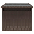 vidaXL PE rattan Garden Table in Brown