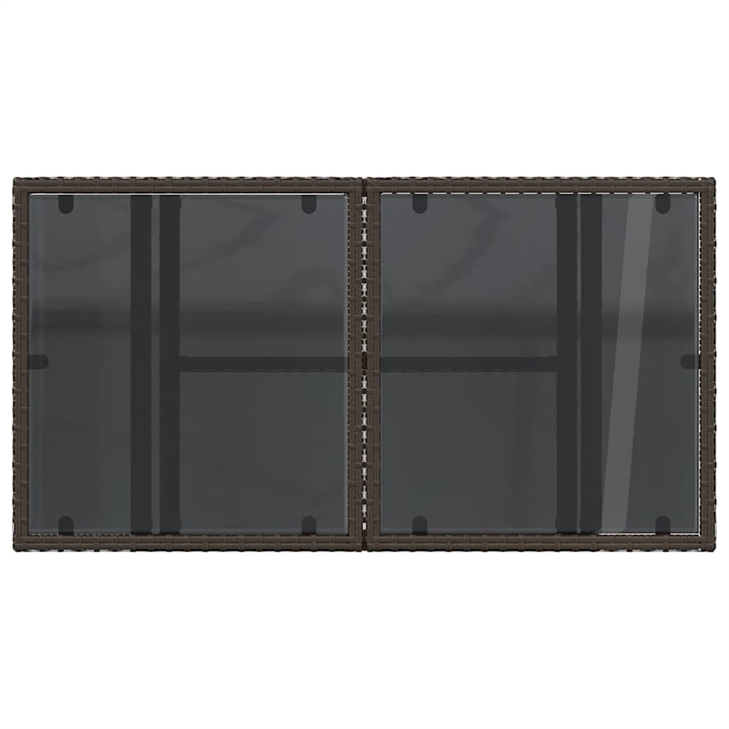 vidaXL PE rattan Garden Table in Brown