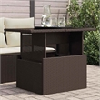 vidaXL PE rattan Garden Table in Brown