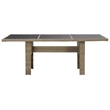 vidaXL PE Rattan and Powder-Coated Steel Dining Table in Brown/Black