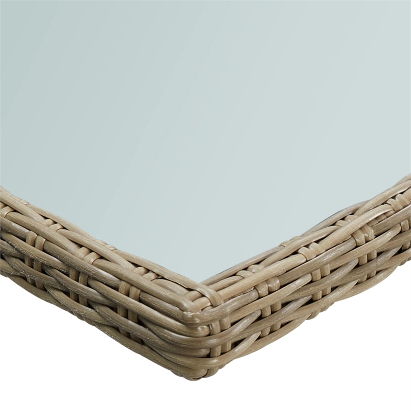 vidaXL Dining Table in Brown and Transparent
