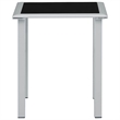 vidaXL Powder-Coated Steel Outdoor Table in Black/Silver