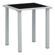 vidaXL Powder-Coated Steel Outdoor Table in Black/Silver