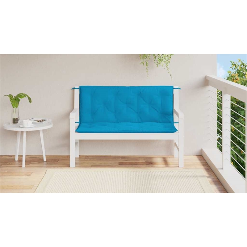 vidaXL Garden Bench Cushion in Light blue (Set of 2)