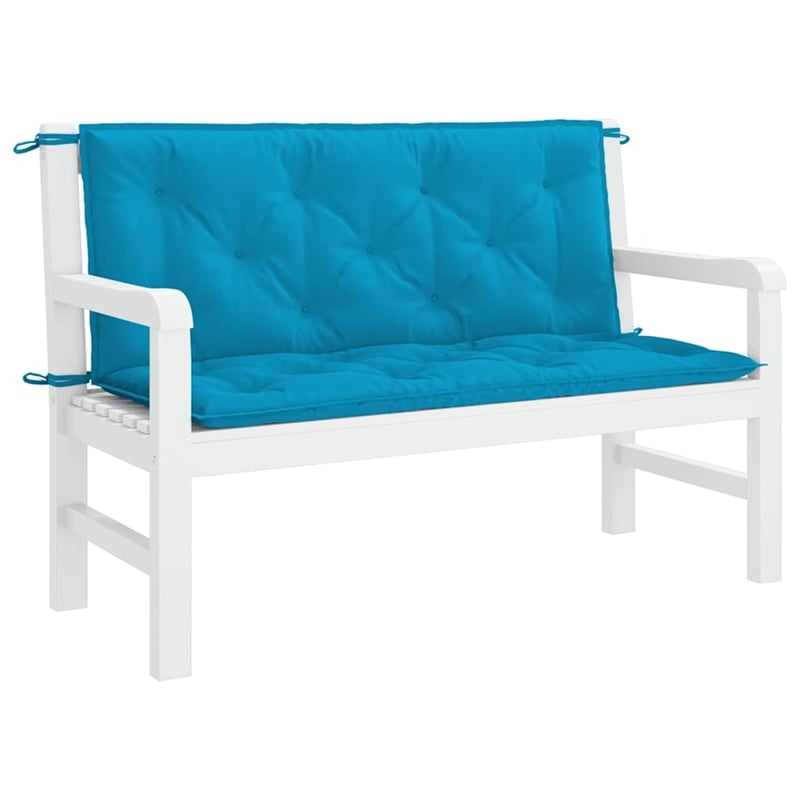 vidaXL Garden Bench Cushion in Light blue (Set of 2)