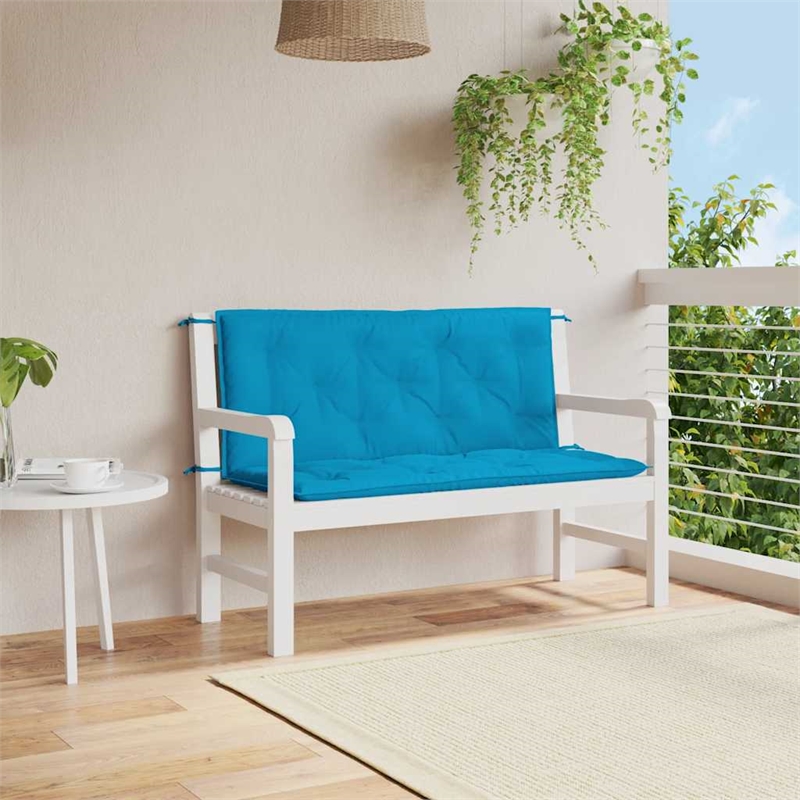 vidaXL Garden Bench Cushion in Light blue (Set of 2)