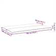 vidaXL Garden Bench Cushion in Cream White (Set of 2)