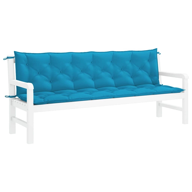 vidaXL Garden Bench Cushion in Light blue (Set of 2)
