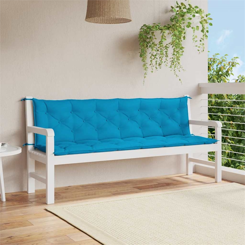 vidaXL Garden Bench Cushion in Light blue (Set of 2)