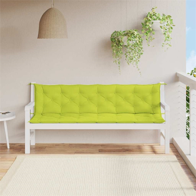 vidaXL Garden Bench Cushion in Bright Green (Set of 2)