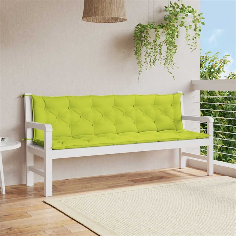 vidaXL Garden Bench Cushion in Bright Green (Set of 2)