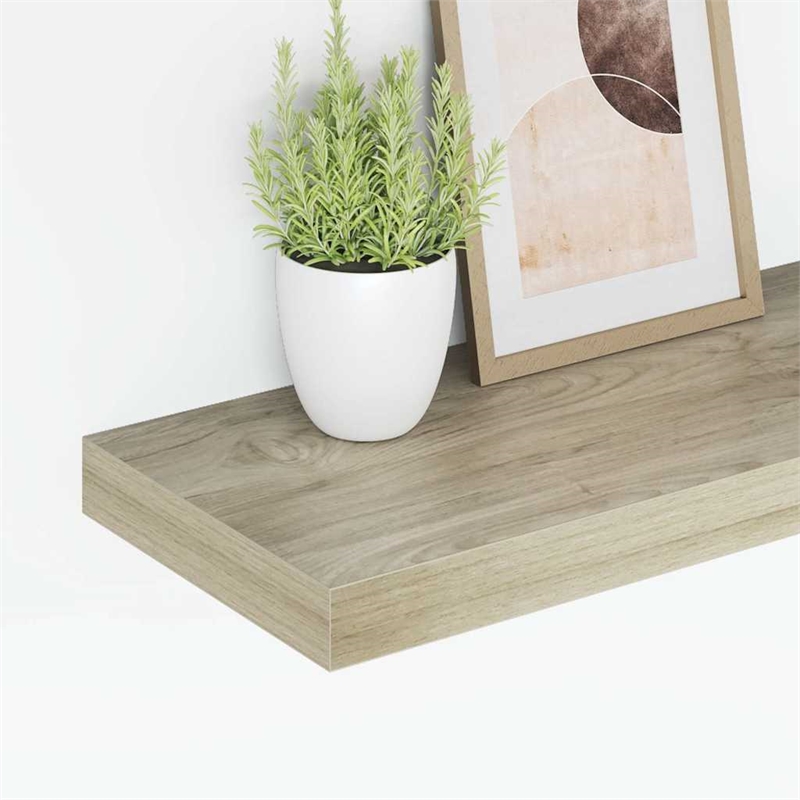 vidaXL MDF Floating Wall Shelf in Oak