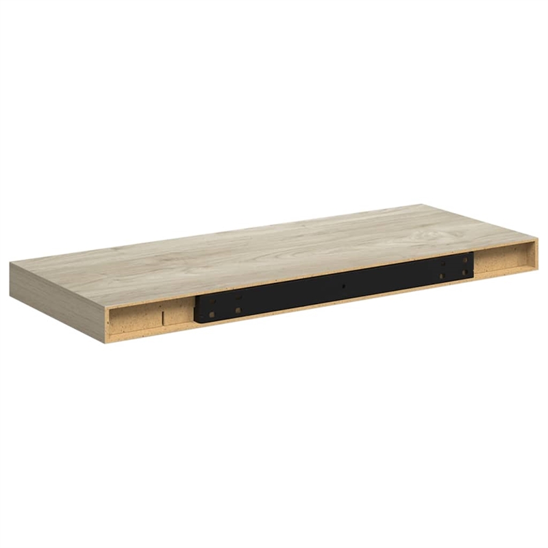 vidaXL MDF Floating Wall Shelf in Oak
