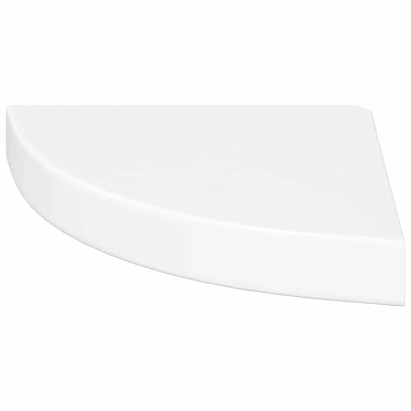 vidaXL MDF and Metal Corner Shelf in White Honeycomb (Set of 2)