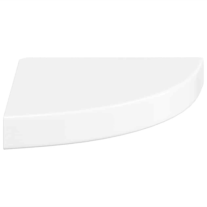 vidaXL MDF and Metal Corner Shelf in White Honeycomb (Set of 2)