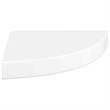 vidaXL MDF and Metal Corner Shelf in White Honeycomb (Set of 2)