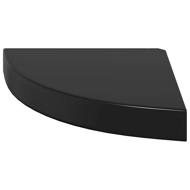vidaXL MDF and Metal Corner Shelf in Black Honeycomb