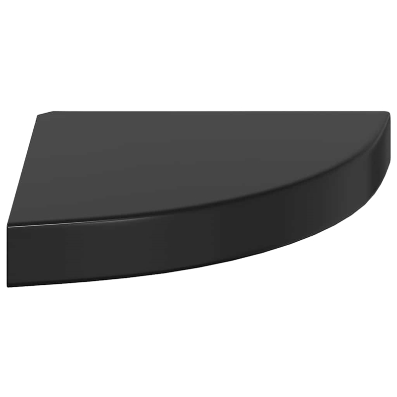 vidaXL MDF and Metal Corner Shelf in Black Honeycomb