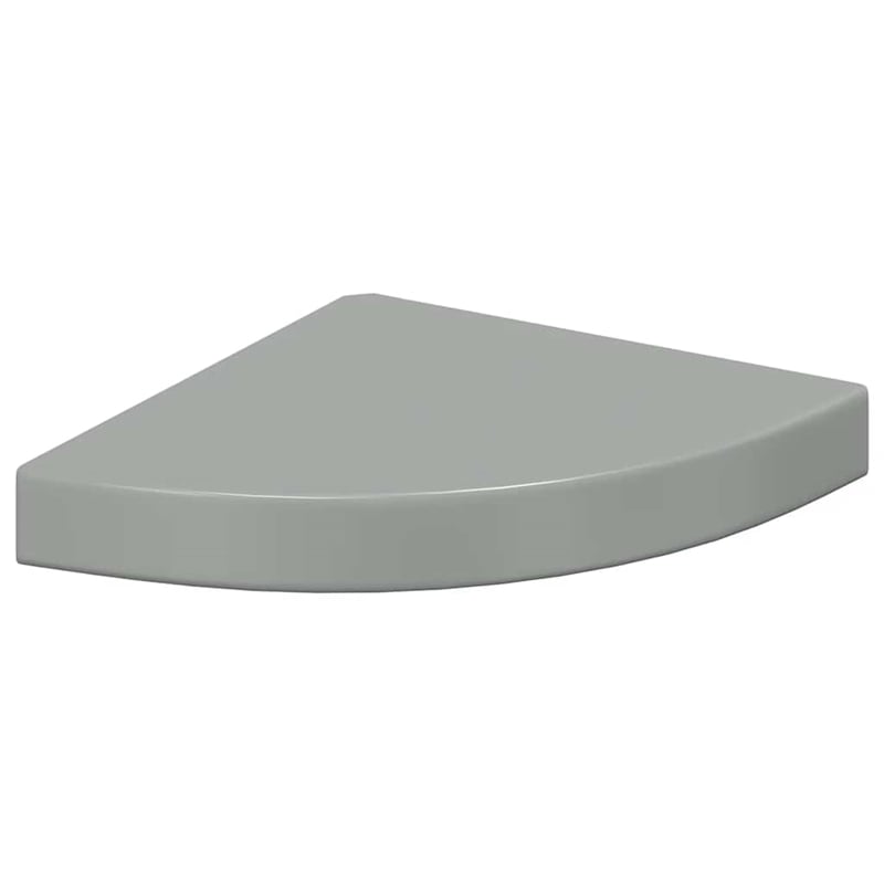 vidaXL MDF and Metal Corner Shelf in Gray Honeycomb