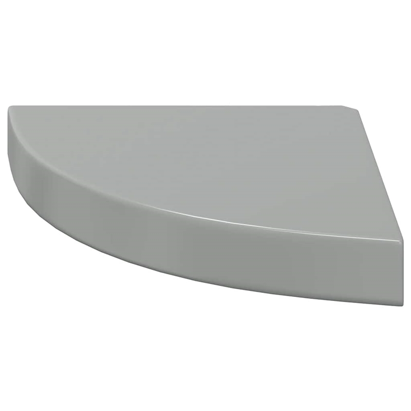 vidaXL MDF and Metal Corner Shelf in Gray Honeycomb