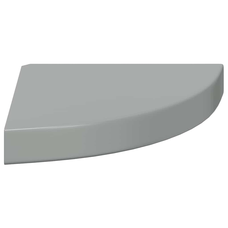 vidaXL MDF and Metal Corner Shelf in Gray Honeycomb