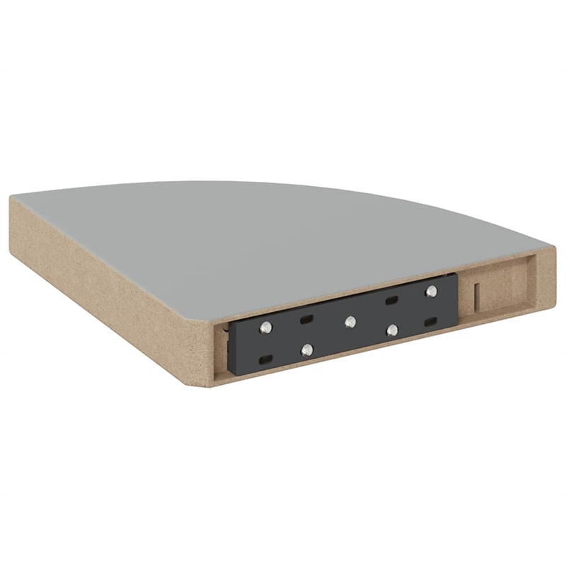 vidaXL MDF and Metal Corner Shelf in Gray Honeycomb