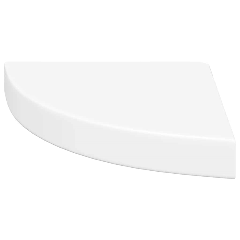 vidaXL MDF Wall Mounted Corner Shelf in White Honeycomb