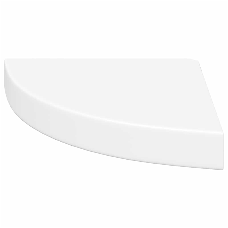 vidaXL MDF and Metal Corner Shelf in White Honeycomb (Set of 2)