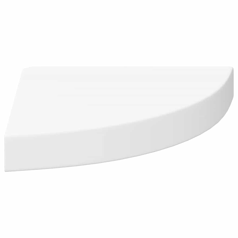 vidaXL MDF and Metal Corner Shelf in White Honeycomb (Set of 2)