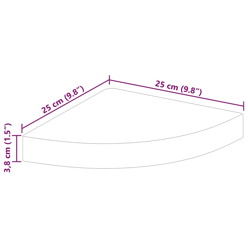 vidaXL MDF and Metal Corner Shelf in White Honeycomb (Set of 2)