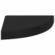 vidaXL MDF & Metal Wall Mounted Corner Shelf in Black Honeycomb