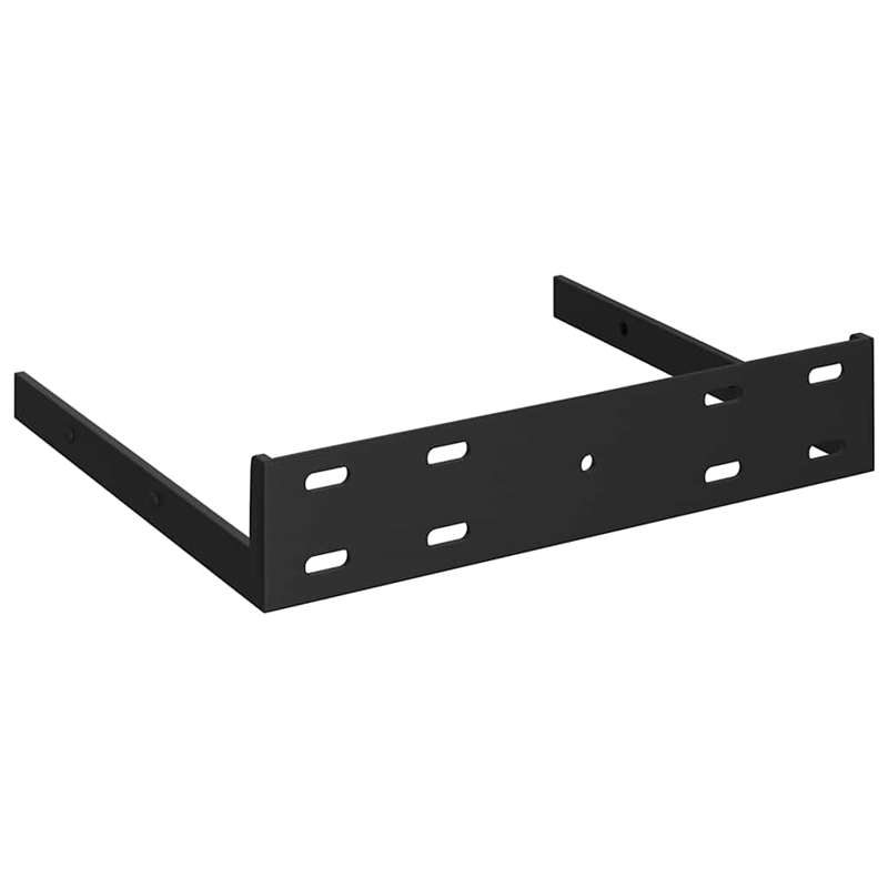vidaXL MDF & Metal Wall Mounted Corner Shelf in Black Honeycomb
