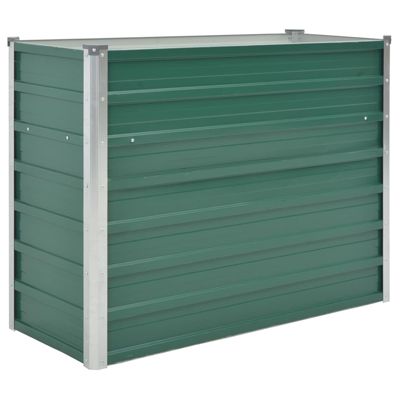 vidaXL Galvanized Steel Raised Garden Bed in Gray