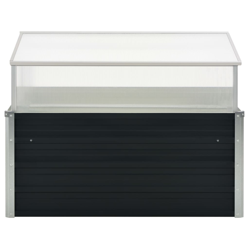 vidaXL Medium Galvanized Steel Garden Planter in Anthracite