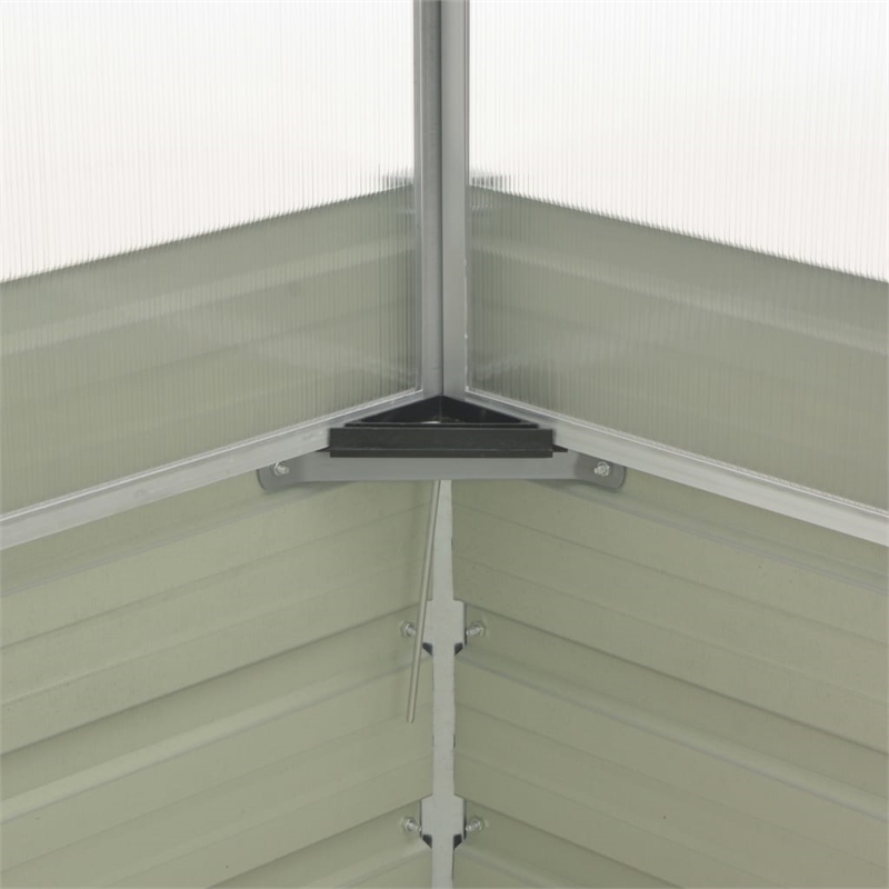 vidaXL Medium Galvanized Steel Garden Planter in Anthracite